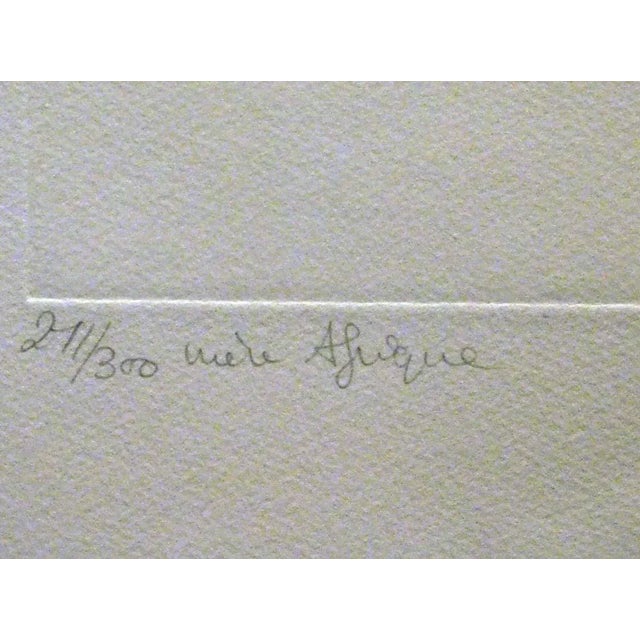 Guillaume Azoulay Mere Afrique Etching 1977 Hand Signed Art For Sale - Image 4 of 4