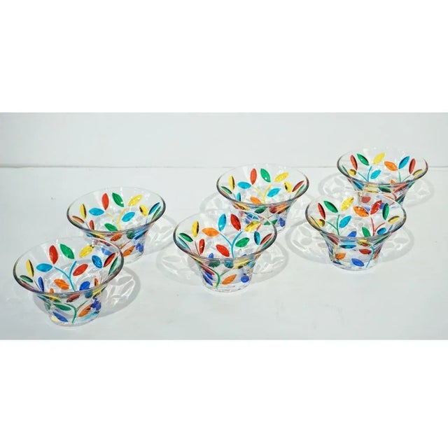 Colleoni Modern Crystal Murano Glass Cups/Bowls - Set of 6 For Sale In New York - Image 6 of 9