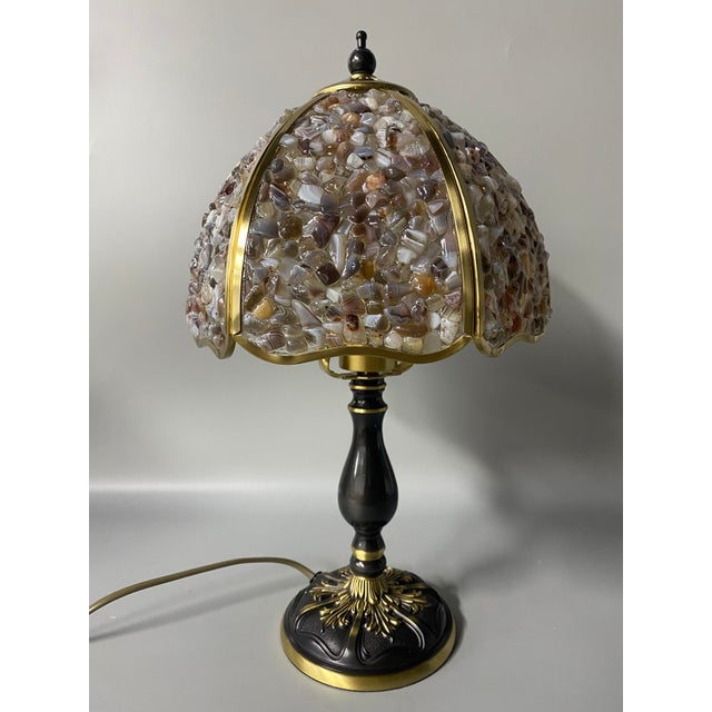 Colorful Stone Retro Table Lamp For Sale - Image 4 of 10