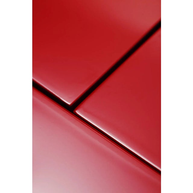 Cosimo Desk with Red Glossy Lacquered Top by Marco Zanuso Jr. for Adentro, 2017 For Sale - Image 11 of 13