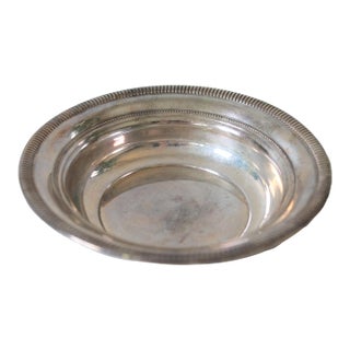 Vintage Round Sterling Silver Bowl by Fisher For Sale