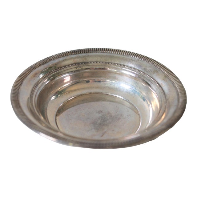 Vintage Round Sterling Silver Bowl by Fisher For Sale