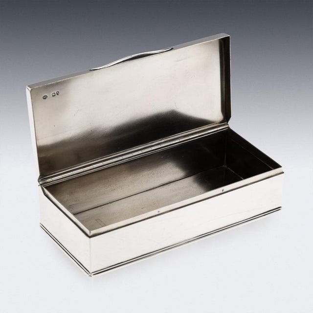 Antique 19th Century English Silver Cigar Box, London, 1876 For Sale - Image 9 of 15