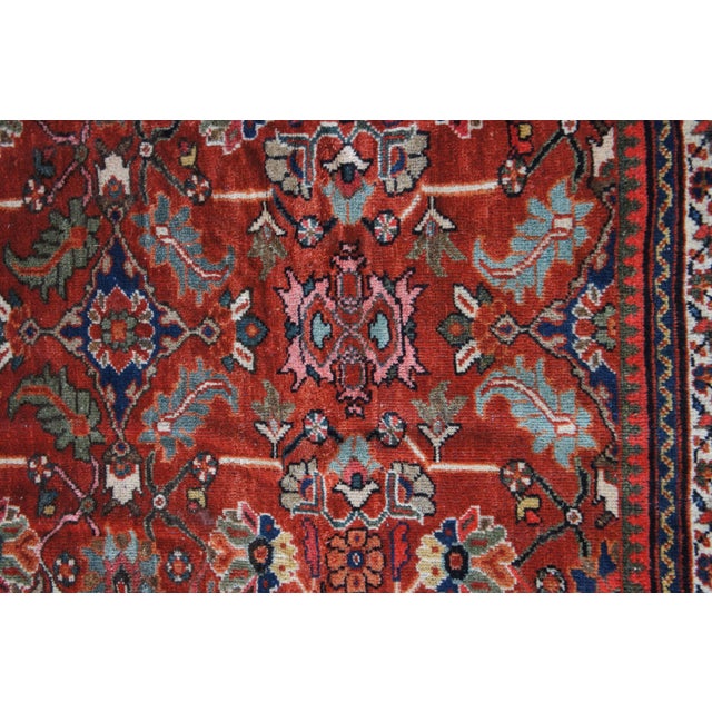 Large Vintage Hand Knotted Oriental Geometric Wool Area Rug Carpet 10' X 14' For Sale - Image 4 of 12