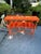 1970s High-Gloss Electric Orange Lacquered Mahogany Chinese Chippendale Magazine Stand. For Sale - Image 9 of 11