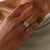 1950s Mid Century Gia 1.51 Carat Diamond Platinum Engagement Ring, Size 5 For Sale - Image 5 of 6
