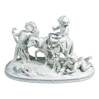 Porcelain Procession of Putti Sculpture from Capodimonte For Sale