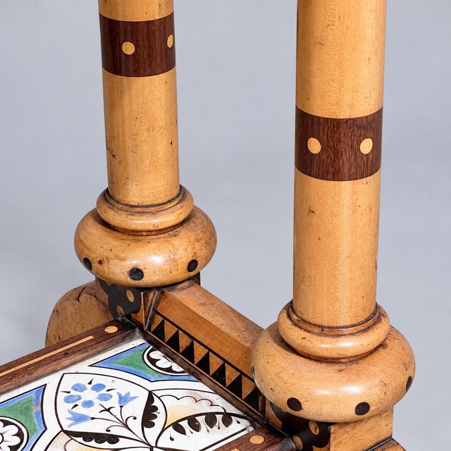 Brown Victorian Gothic Washstand by Charles Bevan and Christopher Dresser For Sale - Image 8 of 11