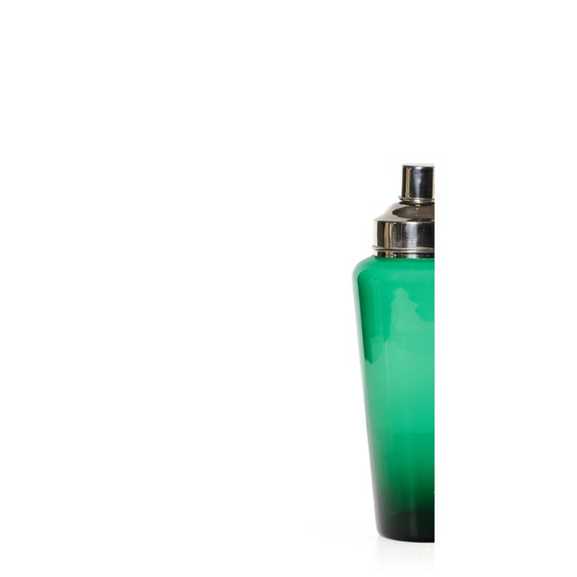 Mid-Century emerald green cocktail shaker found in Italy. What better way to mix your best cocktail.