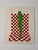 1970s Silkscreen "Woman on Checkered Background Red & Green" For Sale - Image 4 of 9