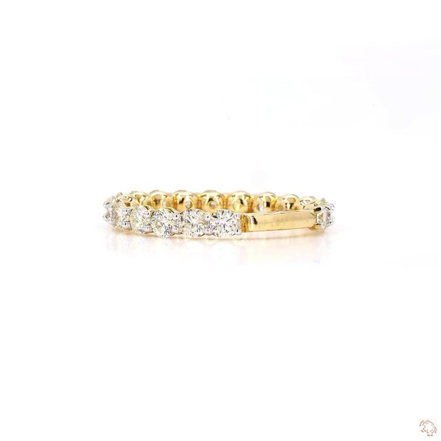 Early 21st Century 1.48 Carat Round Brilliant Cut Diamond Gold Ring, Size 6.5 For Sale - Image 5 of 9