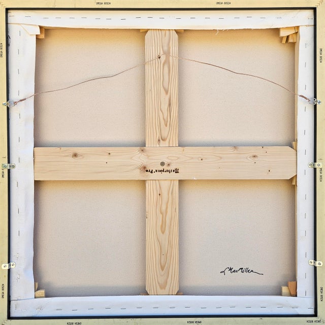 Wood "You Had to Be There" Abstract Painting by Laurie MacMillan, Framed For Sale - Image 7 of 7