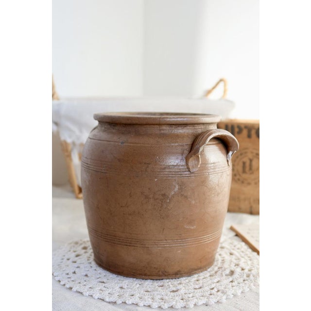 Large Glazed Stoneware Jar For Sale - Image 4 of 8