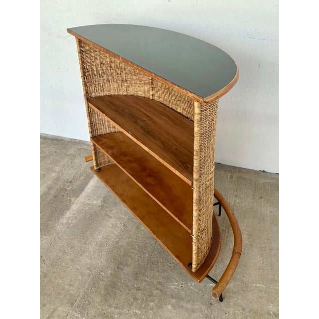 Vintage Diamond Weave Dry Bar For Sale - Image 4 of 12