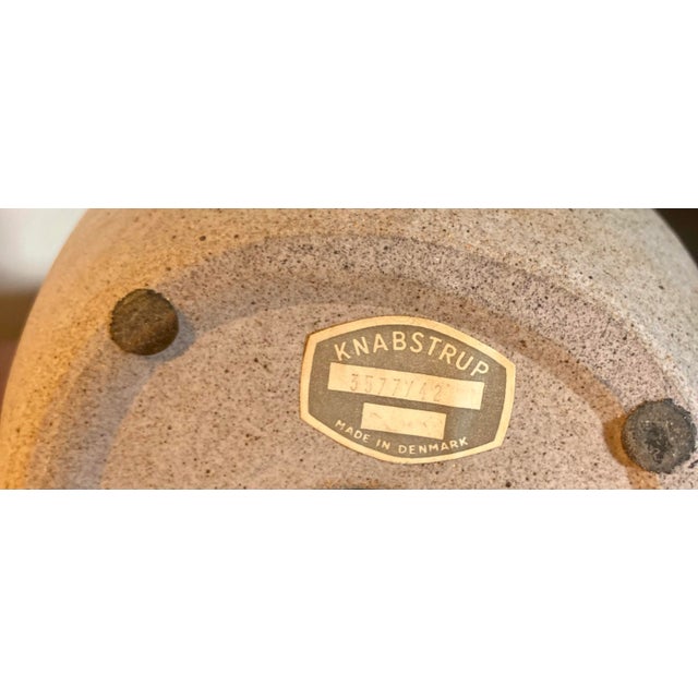 Danish Brutalist Unglazed Stoneware Table Lamp by Knabstrup, 1970s For Sale In New York - Image 6 of 9