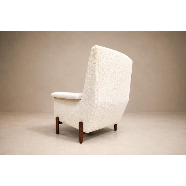 Jorge Jabour Club Chair in Brazilian Rosewood and Bouclé, Brazil, 1960s For Sale - Image 14 of 18