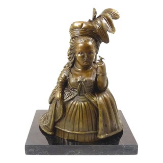 Marie Antoinette Sculpture, 20th Century, Bronze For Sale