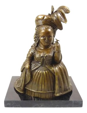 Marie Antoinette Sculpture, 20th Century, Bronze