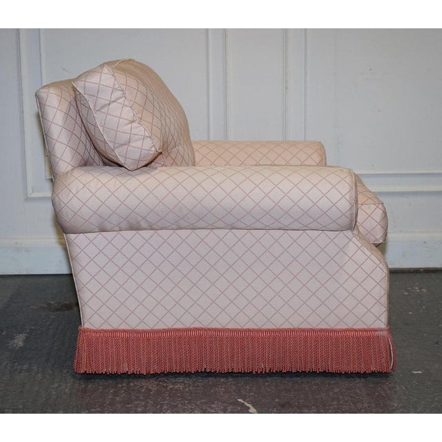 Set of English Country House Feather Filled Lounge Chair and Ottoman For Sale - Image 13 of 18