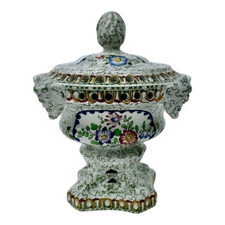 Copeland Spode Chintz Floral Potpourri Vase Covered Urn, England Circa 1891 For Sale