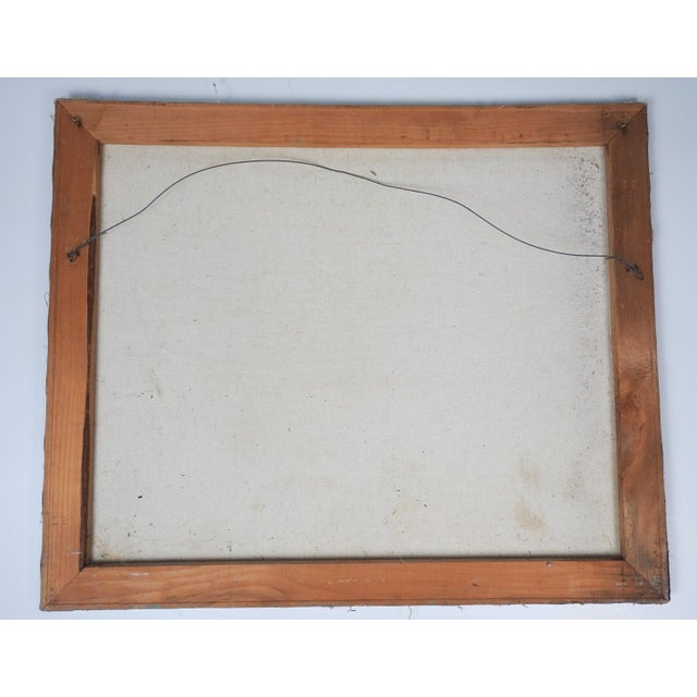 Green Late 20th Century Birdseye View Mountain Valley Landscape Painting For Sale - Image 8 of 9