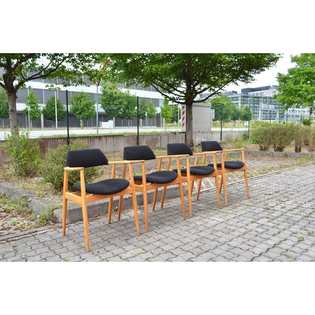 Wilkhahn Model 411 Armchair by Hartmut Lohmeyer for Wilkhahn, 1950s, Set of 4 For Sale - Image 4 of 18