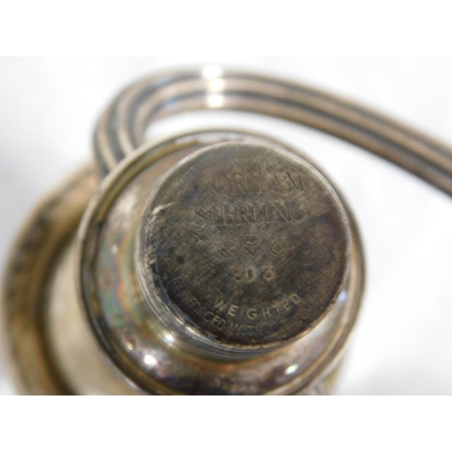 Cartier 1960s Pair of Cartier Sterling Silver Candlesticks & Gorham Manufacturing Company Three-Light Candelabra For Sale - Image 4 of 10