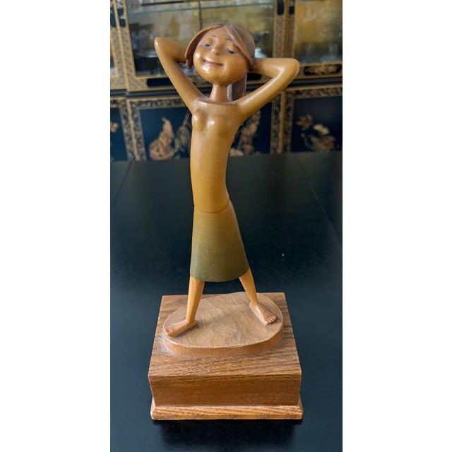 Vintage Anri Siegfried Hafner Reuge "Yellow Bird" Music Box For Sale - Image 6 of 10