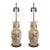 Late 19th Century Chinese Canton Rose Medallion Lamps - a Pair For Sale