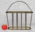 Original 1970's Tubular Metal Magazine Rack / Caddy Gilded Aluminum with a Tarnished Finish Oversized Top Handle with Nice...