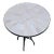 Blanc' Decoritave White Round Table With Mosaic Artwork For Sale