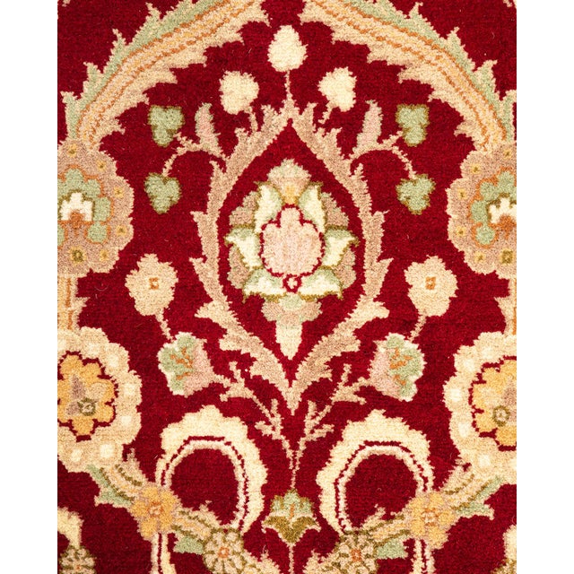 Traditional Mogul Hand-Knotted Area Rug - Red, 6' 1" x 9' 3" For Sale - Image 3 of 8