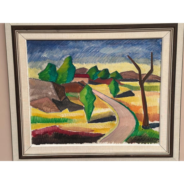 Bror Göransson, Landscape, 1960s, Oil on Canvas, Framed For Sale - Image 14 of 18