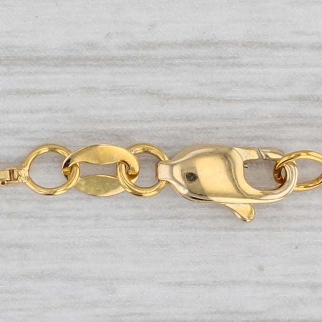 New 0.12ctw Diamond Star Pendant 14k Yellow Gold 17-18" Box Chain For Sale In Greensboro - Image 6 of 6