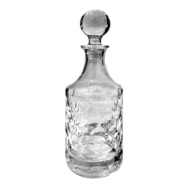 Mid 20th Century Mid-Century Modern Cut Lead Crystal Decanter For Sale