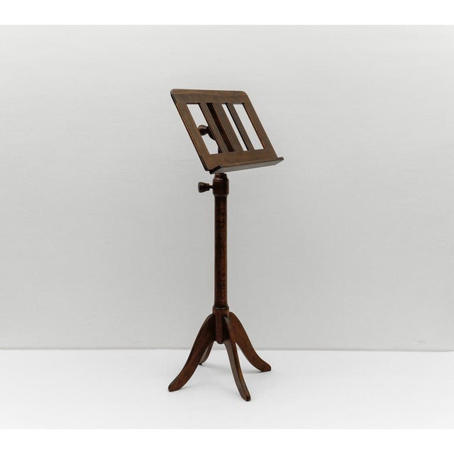 Mid-Century Modern Art Deco Cherry Wood Music Stand, France, 1950s For Sale - Image 12 of 12