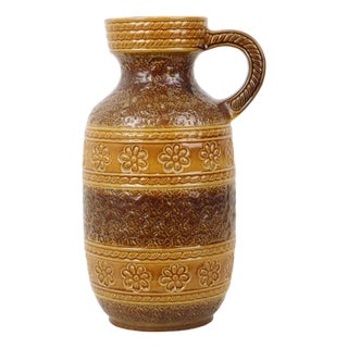 Vintage West German Ceramic Floral Vase from Bay Keramik, 1960s For Sale