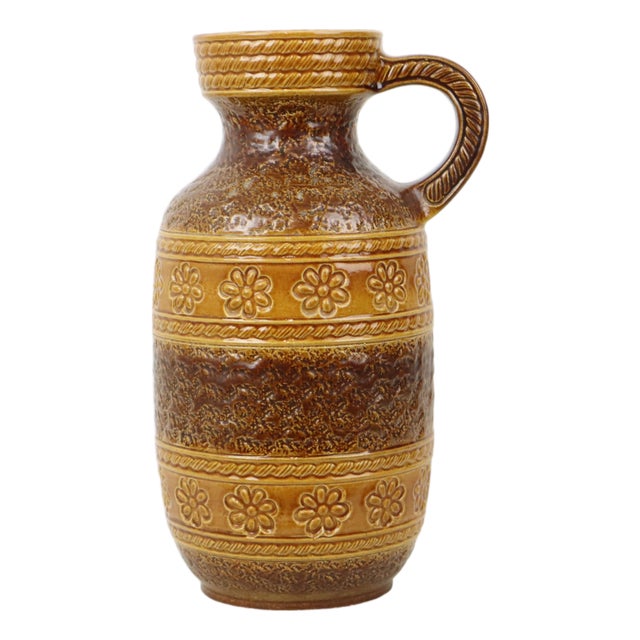 Vintage West German Ceramic Floral Vase from Bay Keramik, 1960s For Sale