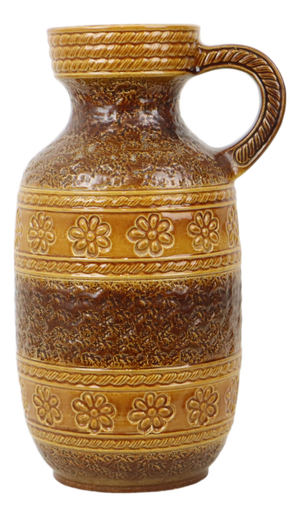 Vintage West German Ceramic Floral Vase from Bay Keramik, 1960s