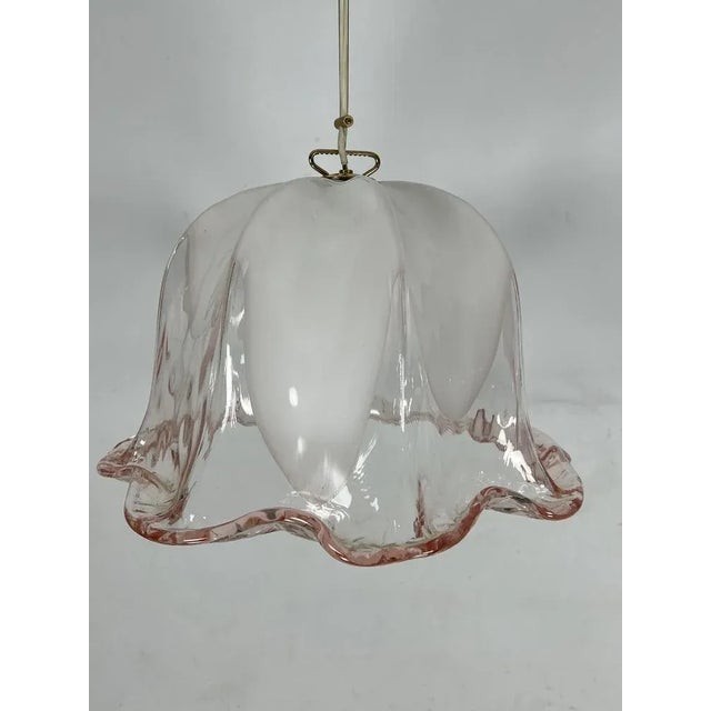 Ceiling Light in Pink and White Murano Glass from La Murrina, Italy, 1970s For Sale - Image 7 of 13