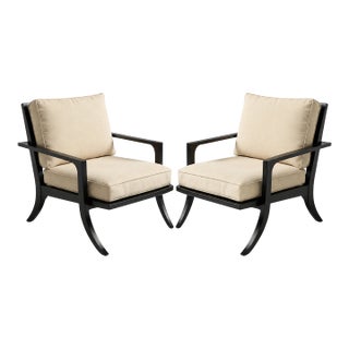 Mid Century Klismos Lounge Chairs-Pair For Sale