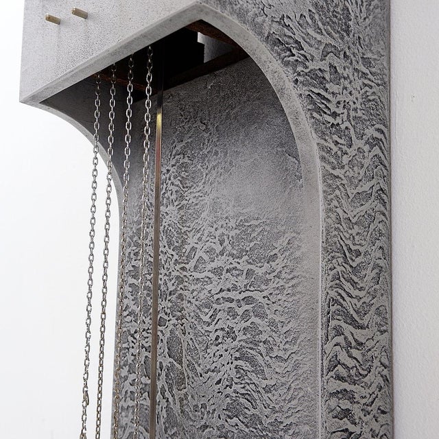 Brutalist Vintage Brutalist Standing Clock, 1970 For Sale - Image 3 of 16