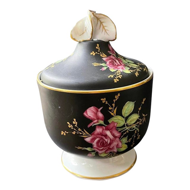 Black and Pink Rosenthal Germany Trinket Dish Selb For Sale