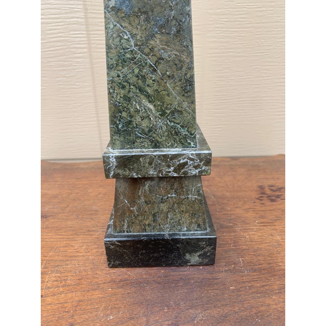 Stone Marble Obelisk With Dramatic Black, Brown, and Grey Veining For Sale - Image 7 of 10
