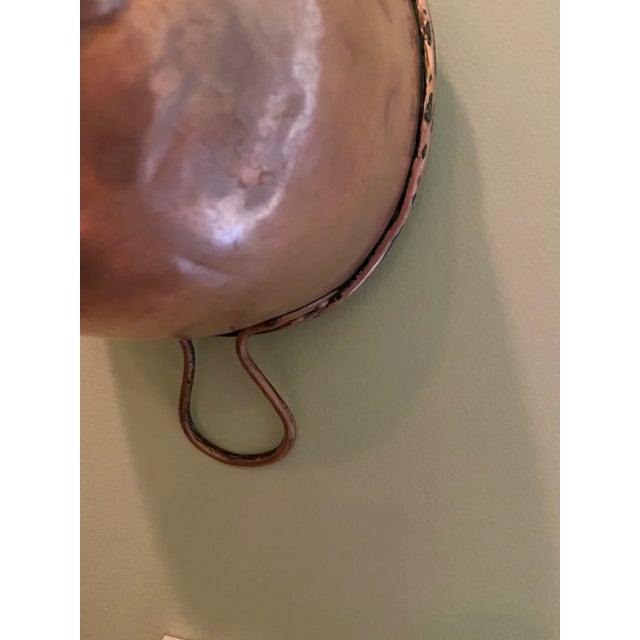 Antique Double Handle Copper Mold Tin Lining For Sale - Image 4 of 6