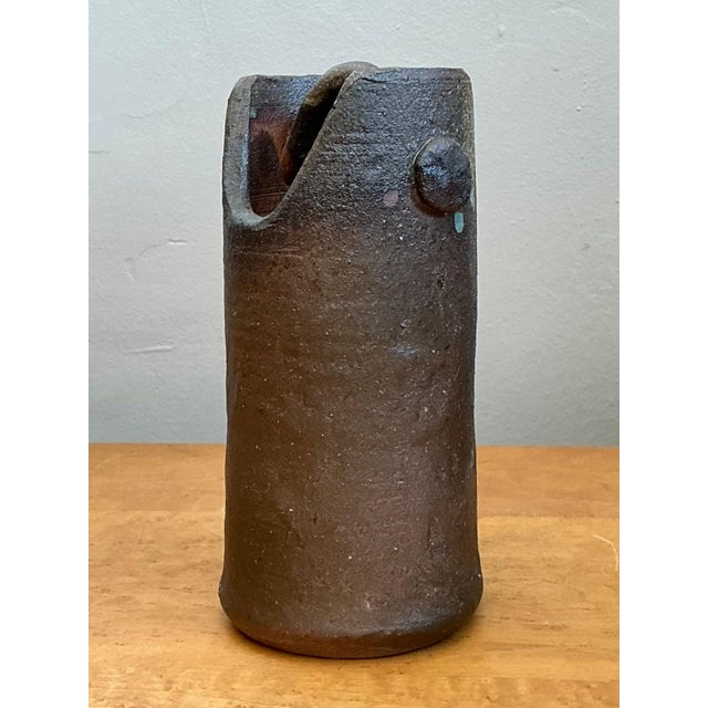 Ceramic Vintage Handcrafted Earthenware Vessel For Sale - Image 7 of 12