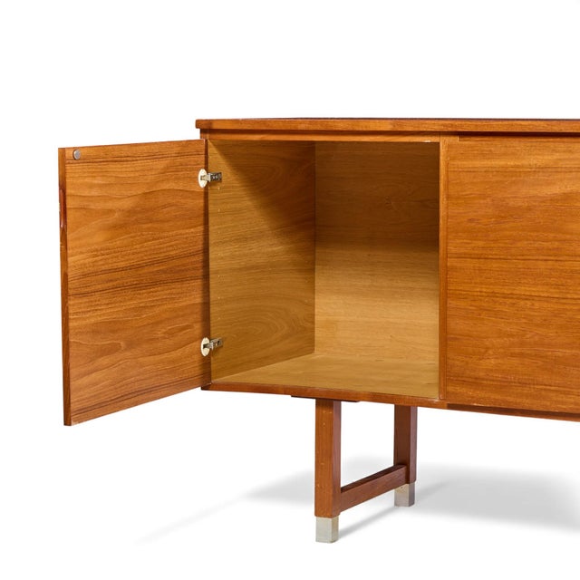 Kai Kristiansen for Feldballes Møbelfabrik Mid 20th Century Danish Teak and Brass Credenza For Sale In Chicago - Image 6 of 10