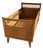 Vintage Children's Bed in Wood with Rattan Trim, 1960s For Sale