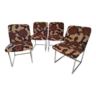Set of 4 Dining Chairs, Newly Upholstered Attributed to Milo Baugham for Thayer Coggin, Circa 1970s For Sale
