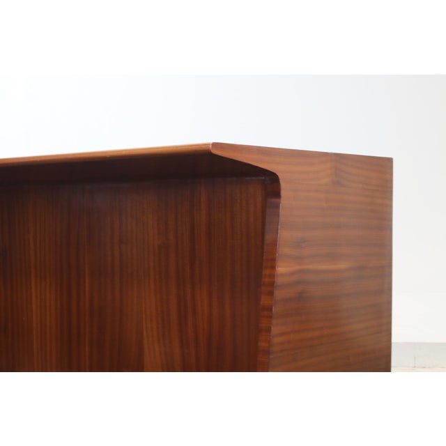 Desk in Wood, Brass and Enamelled Glass by Gio Ponti, 1950 For Sale - Image 13 of 18